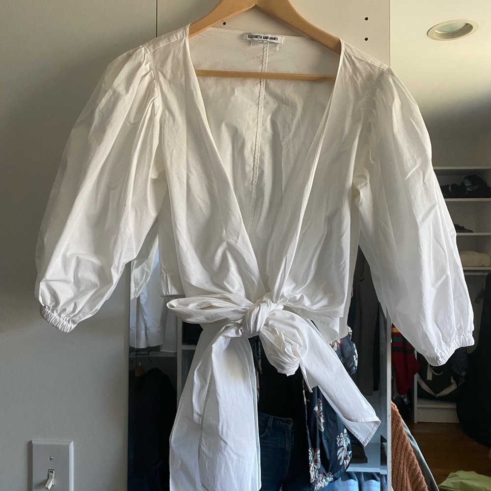 Elizabeth & James Farrah wrap top.